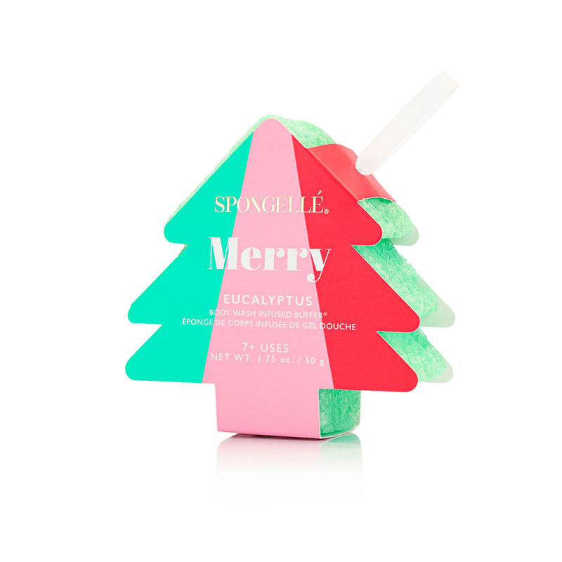 Spongellé Happy Holidays | Holiday Tree Gift Set Body Wash Infused Buffer