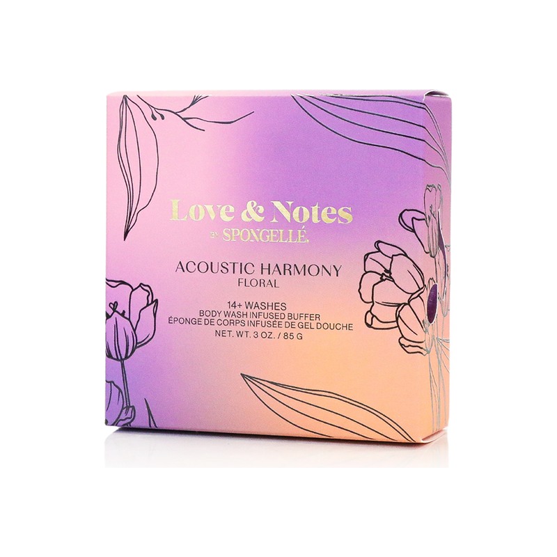 Spongellé Acoustic Harmony | Love & Notes Body Buffer Body Wash Infused Buffer