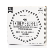 Spongellé 20+ Men's Extreme Buffer | Black Scrubber Body Wash Infused Buffer