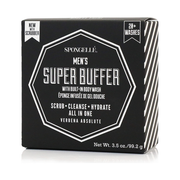 Spongellé 20+ Men's Super Buffer | Black Scrubber Body Wash Infused Buffer