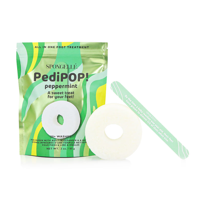 Spongellé Peppermint | PediPOP! Pedi Buffer & Nail File Pedi Buffer