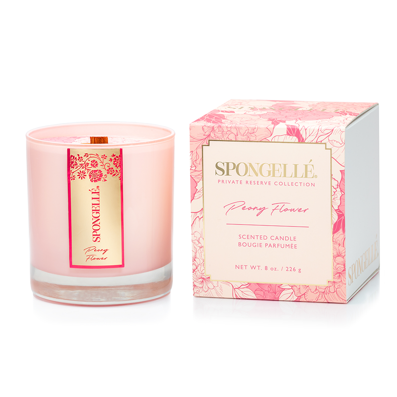 Spongellé Peony Flower | Private Reserve Candle Home Fragrance