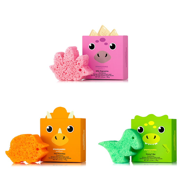 Spongellé Spongeasaurus Assorted Pack Body Wash Infused Buffer