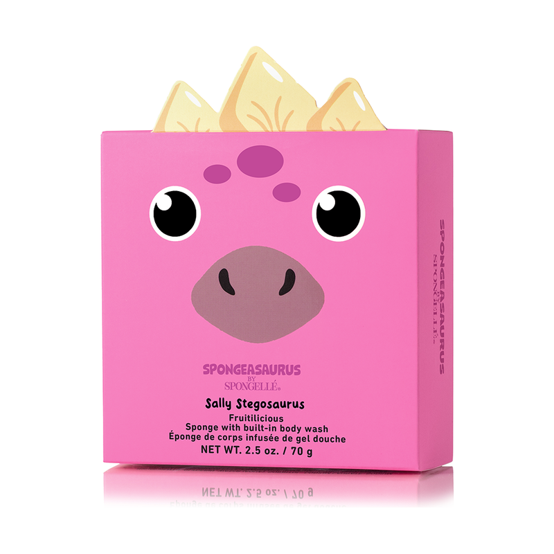 Spongellé Sally Stegosaurus | Spongeasaurus Dinosaur Buffer Body Wash Infused Buffer