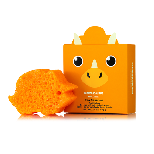 Spongellé Tina Triceratops | Spongeasaurus Dinosaur Buffer Body Wash Infused Buffer