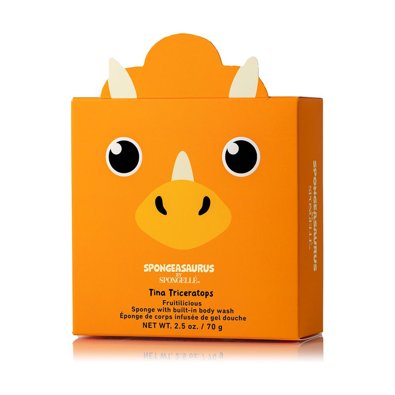 Spongellé Tina Triceratops | Spongeasaurus Dinosaur Buffer Body Wash Infused Buffer