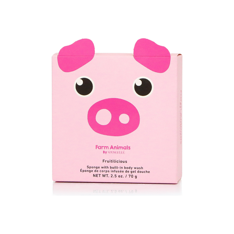 Spongellé Peggy Pig | Farm Animals Body Wash Infused Buffer