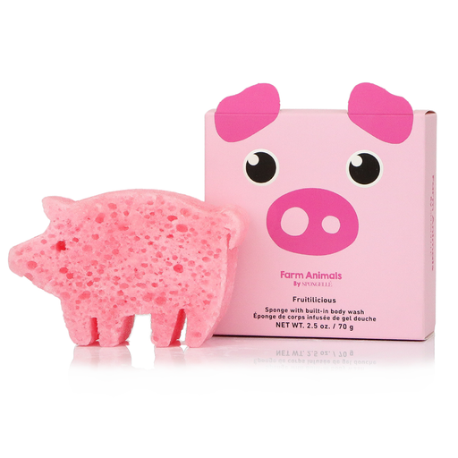 Spongellé Peggy Pig | Farm Animals Body Wash Infused Buffer