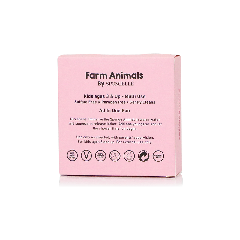 Spongellé Peggy Pig | Farm Animals Body Wash Infused Buffer