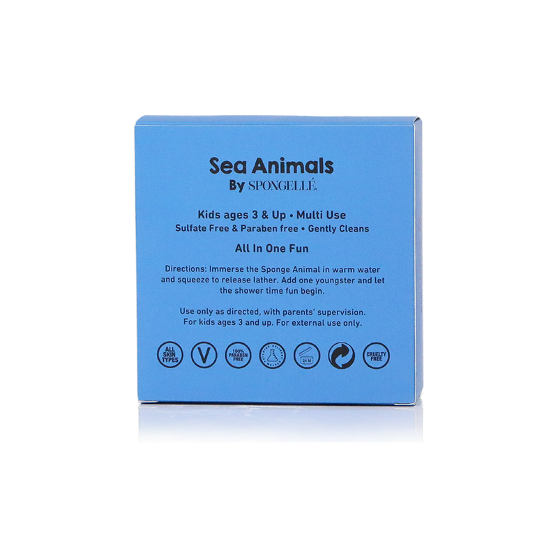 Spongellé Walter Whale | Sea Animals Body Wash Infused Buffer