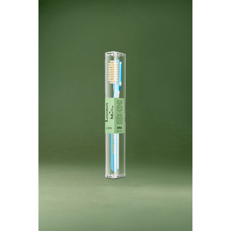 Capri Medium Natural Bristles Toothbrush by Lavorati a Mano