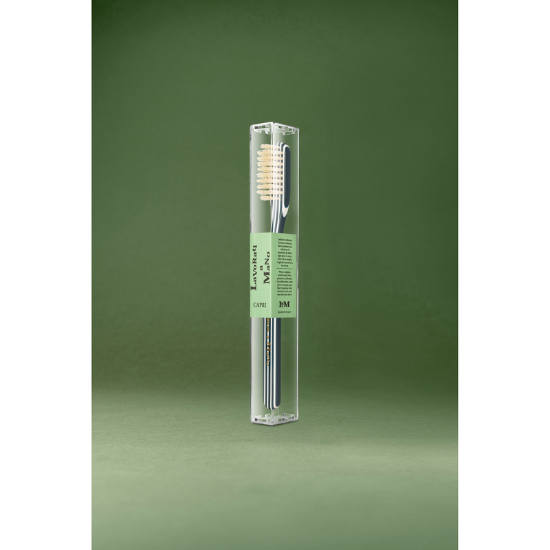 Capri Medium Natural Bristles Toothbrush by Lavorati a Mano