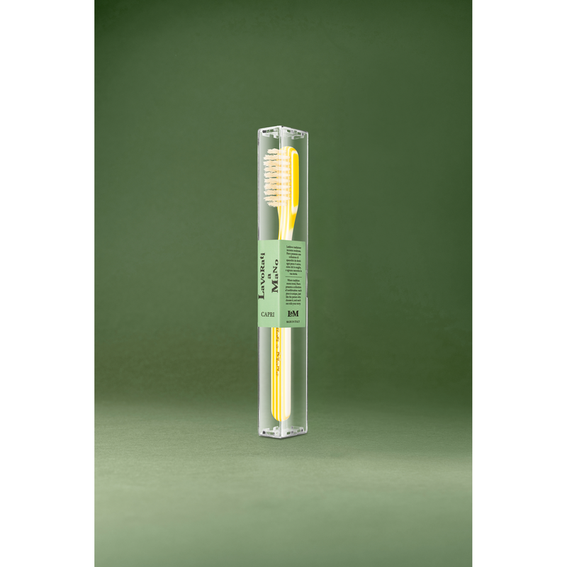 Capri Medium Natural Bristles Toothbrush by Lavorati a Mano