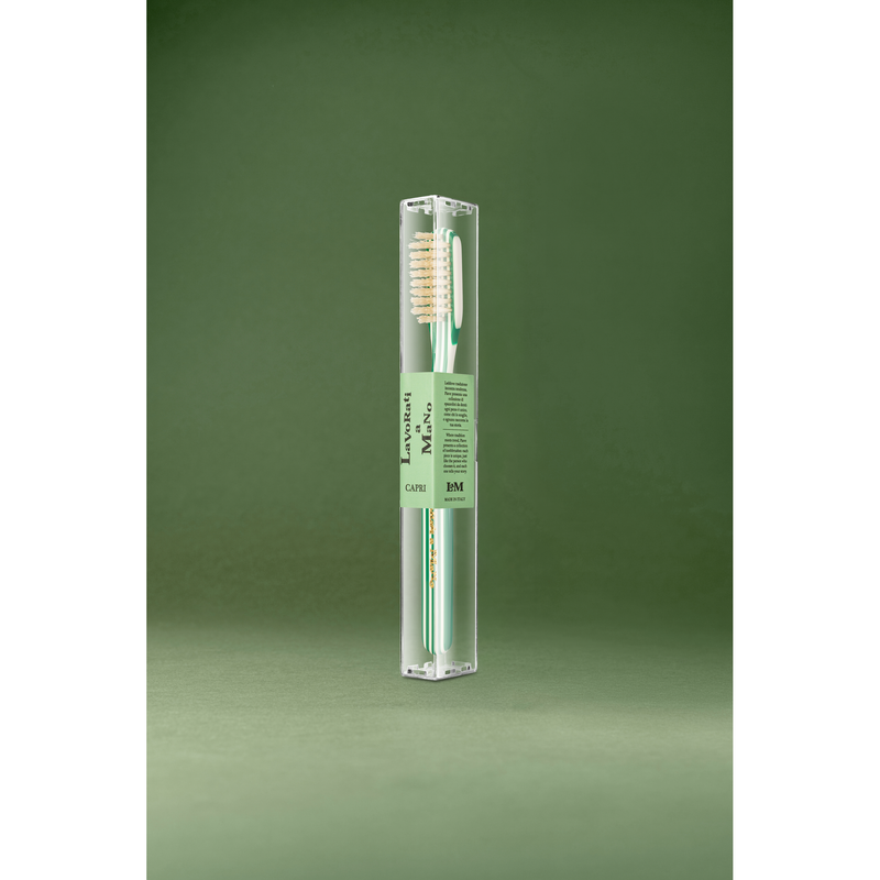 Capri Medium Natural Bristles Toothbrush by Lavorati a Mano