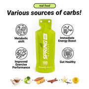 myspringenergy Cinnamon Apple Pie Gel (Vegan)  180 Kcal - Awesome Sauce Gel White Smoke 1 qty,10 pack,20 pack
