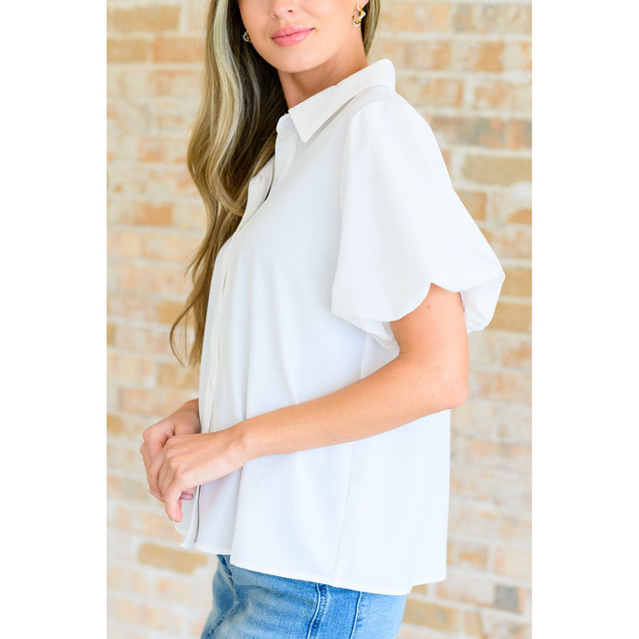 A Sixth Sense Balloon Sleeve Blouse