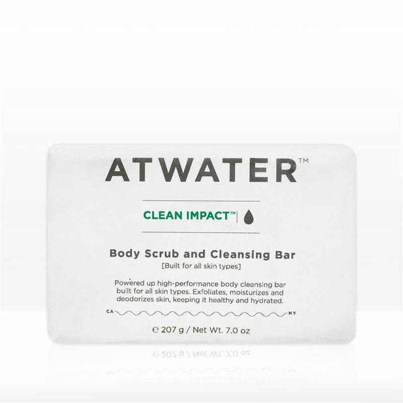 ATWATER Clean Impact Body Scrub and Cleansing Bar Bar Soap