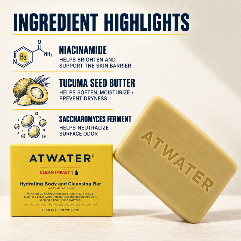 ATWATER Clean Impact Hydrating Body and Cleansing Bar Bar Soap Seashell