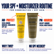 ATWATER Skin Armor Mineral Facial Sunscreen SPF50+ Sunscreen White Smoke Single,Two Pack - SAVE 20%