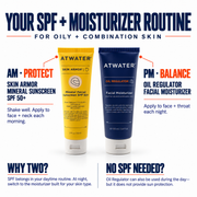 ATWATER Oil Regulator Facial Moisturizer Moisturizers White Smoke