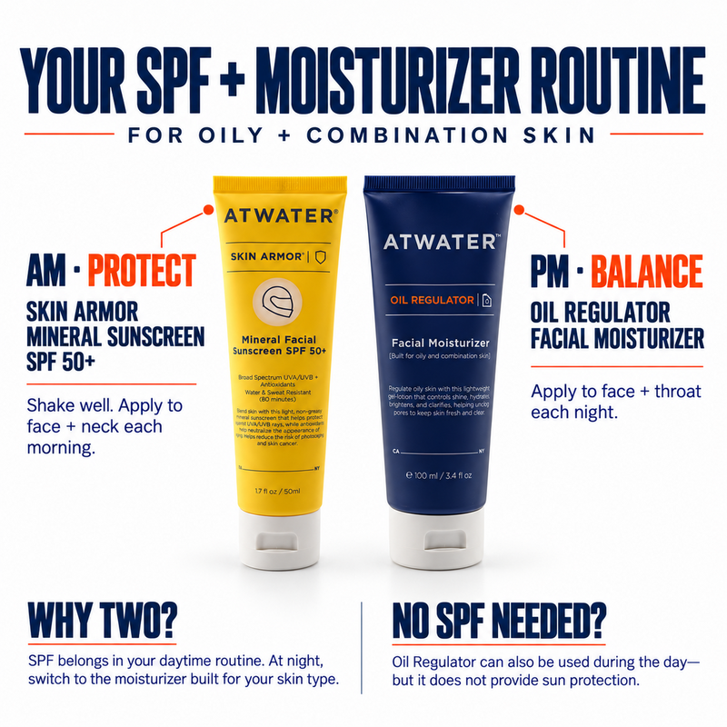 ATWATER Skin Armor Mineral Facial Sunscreen SPF50+ Sunscreen White Smoke Single,Two Pack - SAVE 20%