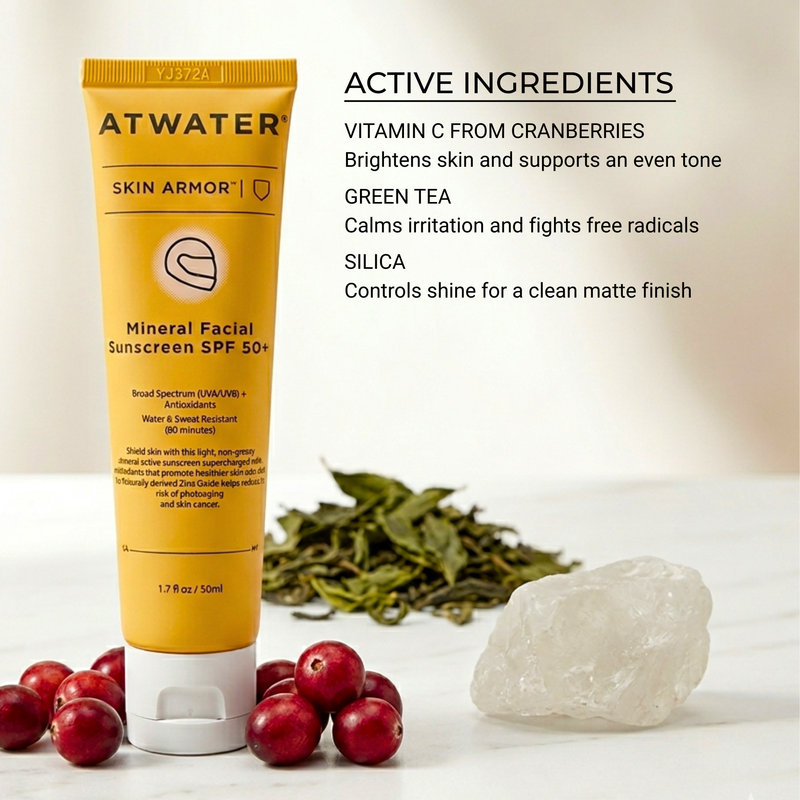ATWATER Skin Armor Mineral Facial Sunscreen SPF50+ Sunscreen