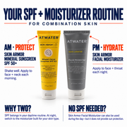 ATWATER Skin Armor Mineral Facial Sunscreen SPF50+ Sunscreen White Smoke Single,Two Pack - SAVE 20%
