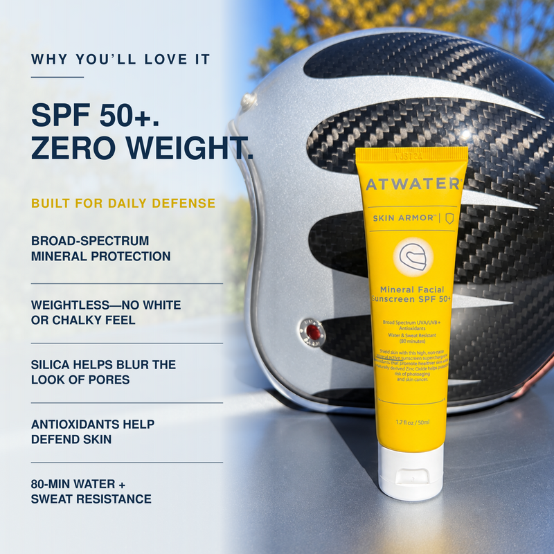 ATWATER Skin Armor Mineral Facial Sunscreen SPF50+ Sunscreen Lavender Single,Two Pack - SAVE 20%