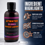 ATWATER Skin Armor SX Personal Lubricant Black 4oz,8oz