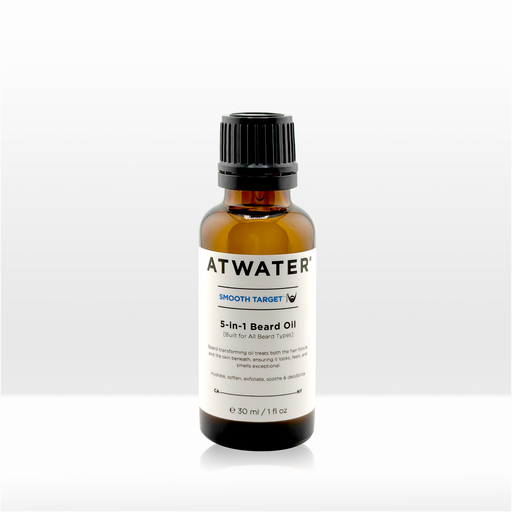 ATWATER Smooth Target 5-in-1 Beard Oil Shaving White Smoke 1 oz