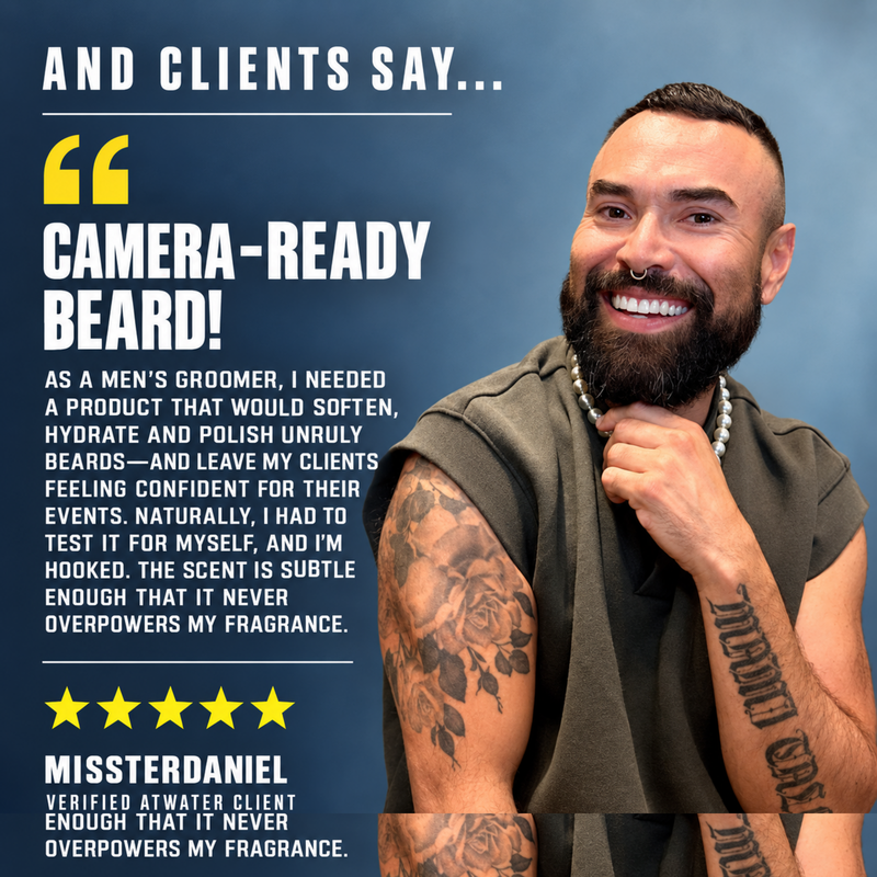 ATWATER Smooth Target 5-in-1 Beard Oil Shaving 1 oz,2 oz,.34 oz