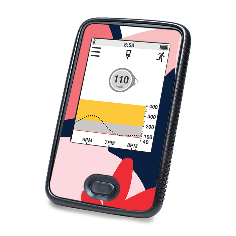 Peelz Abstract Flower Designed for DEXCOM G6 Touchscreen Receiver Peelz/Stickers