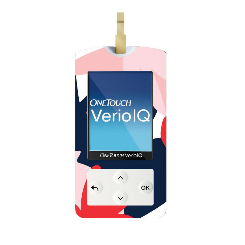 Peelz Abstract Flower for OneTouch Verio IQ Glucometer Peelz/Stickers