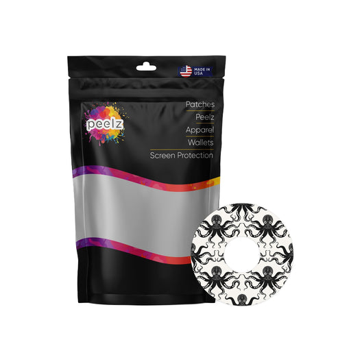 Peelz Abstract Octopus FreeStyle Libre 3 Plus & Lingo  Patch Tape - Pump Peelz Patch Medical Tape