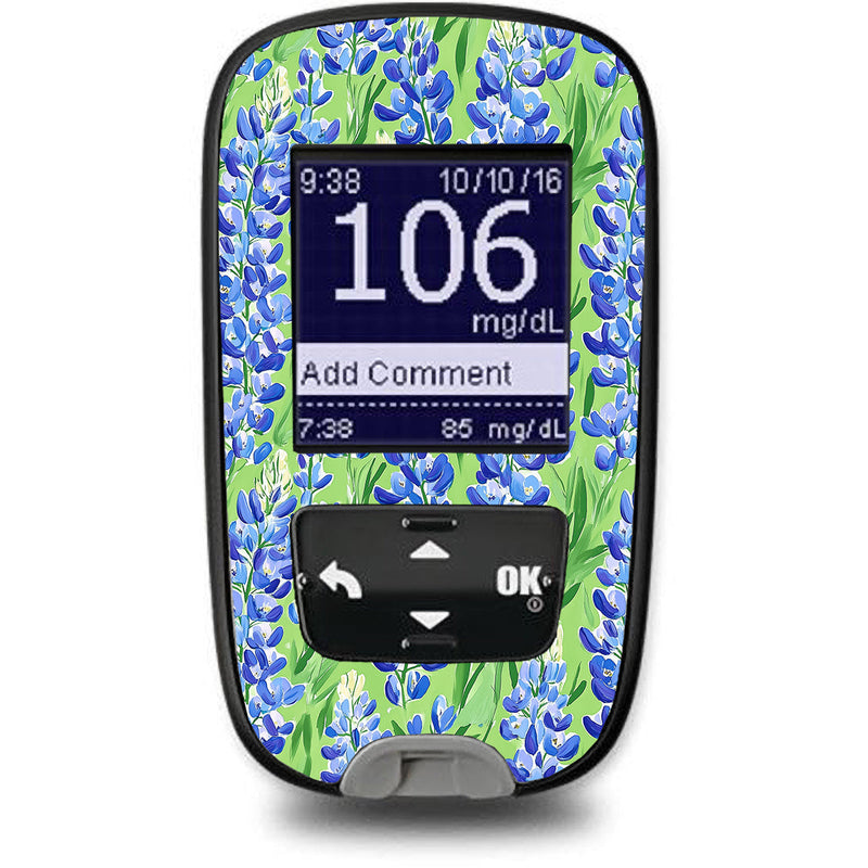 Peelz Blue Blooms for the Accu-Chek Guide Glucometer Peelz/Stickers
