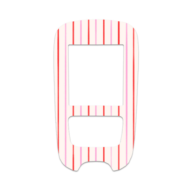 Peelz Peppermint Stripes Accu-Chek Guide Glucometer Sticker - Pump Peelz Peelz/Stickers