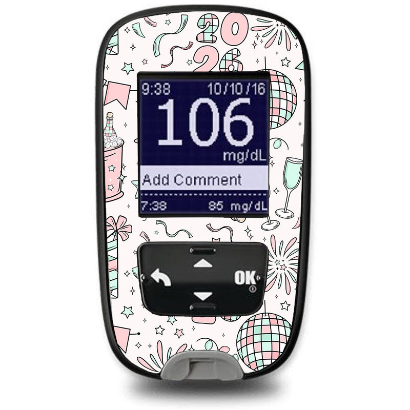 Peelz Cheers to '26 Accu-Chek Guide Glucometer Sticker - Pump Peelz Peelz/Stickers