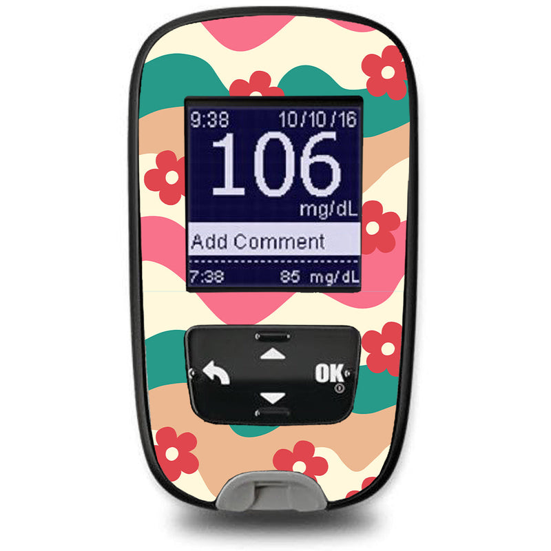 Peelz Retro Noel Accu-Chek Guide Glucometer Sticker - Pump Peelz Peelz/Stickers