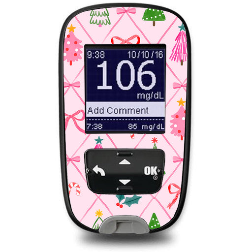 Peelz Coquette Christmas Accu-Chek Guide Glucometer Sticker - Pump Peelz Peelz/Stickers