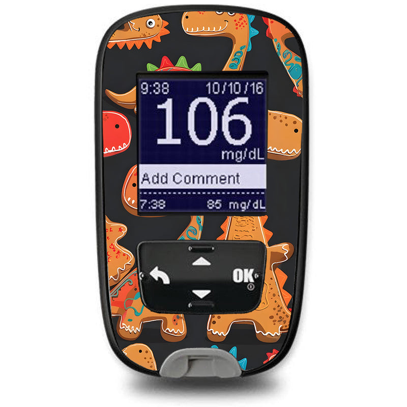 Peelz Jurassic Gingerbread Accu-Chek Guide Glucometer Sticker - Pump Peelz Peelz/Stickers