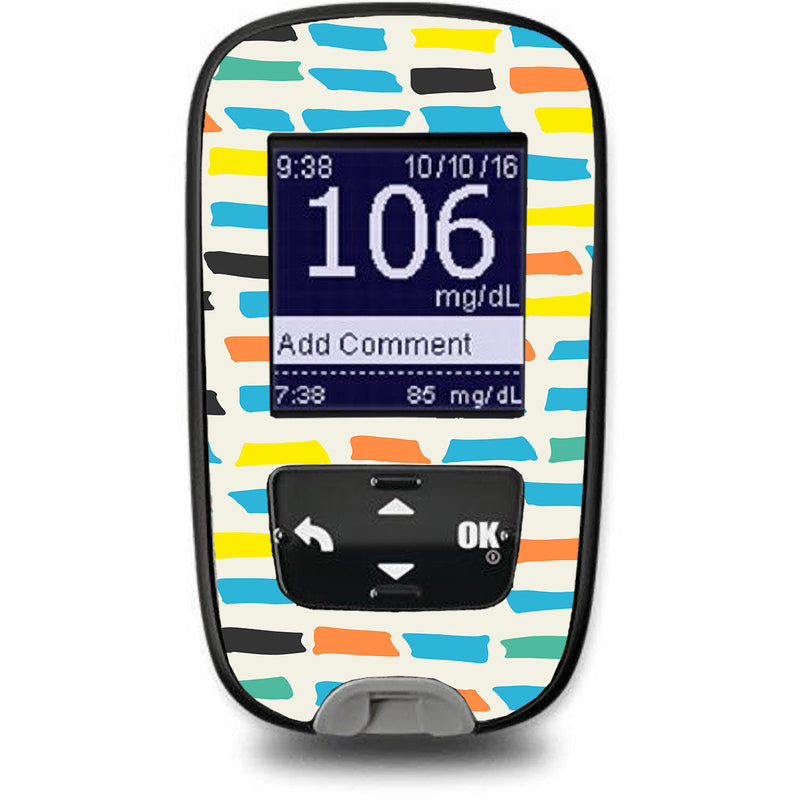 Peelz Colorful Sticks Accu-Chek Guide Glucometer Sticker - Pump Peelz Peelz/Stickers