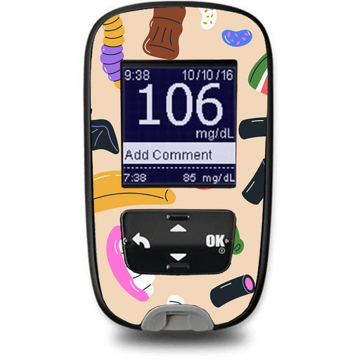 Peelz Candy Chaos Accu-Chek Guide Glucometer Sticker - Pump Peelz Peelz/Stickers