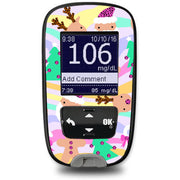 Peelz Christmas Pastel Sticker for the Accu-Chek Guide Glucometer Peelz/Stickers