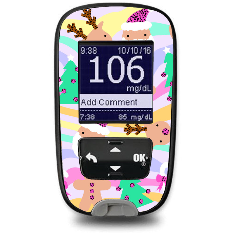 Peelz Christmas Pastel Sticker for the Accu-Chek Guide Glucometer Peelz/Stickers
