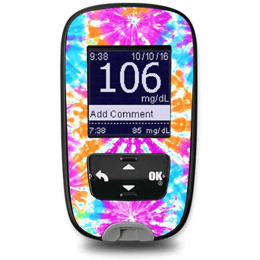Peelz Neon Tie Dye Sticker for the Accu-Chek Guide Glucometer Peelz/Stickers