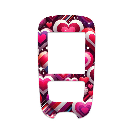 Peelz Sparkly Hearts Sticker for the Accu-Chek Guide Glucometer Peelz/Stickers