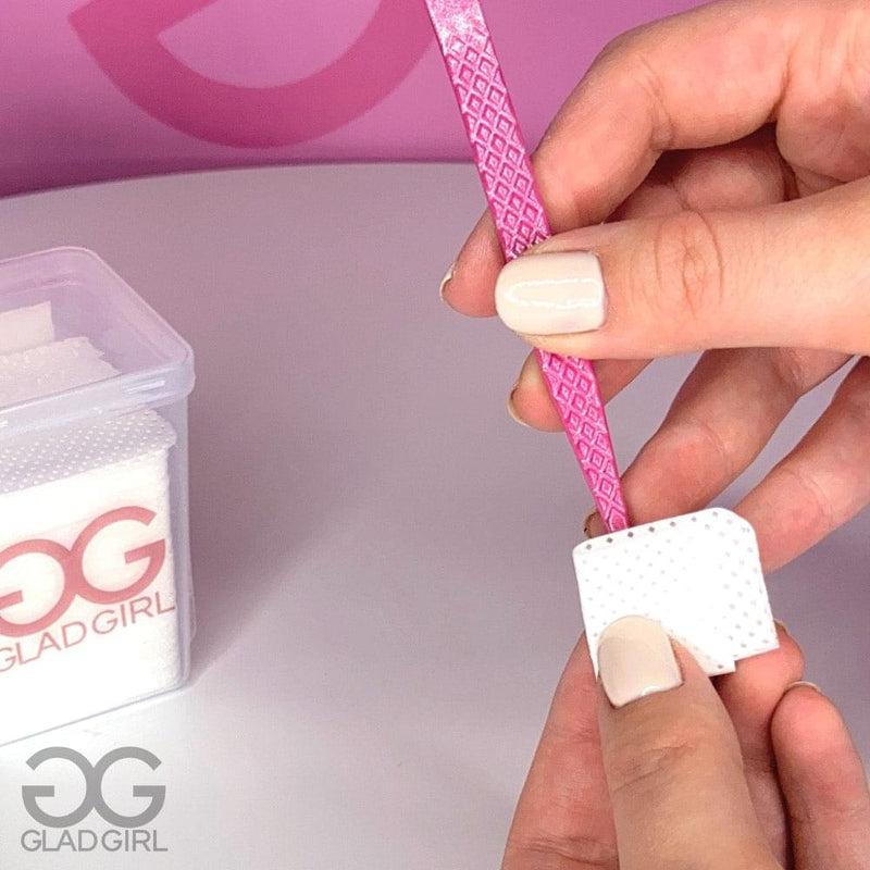 GladGirl Adhesive Remover Nozzle & Tweezer Tip Wipes Glue & Remover