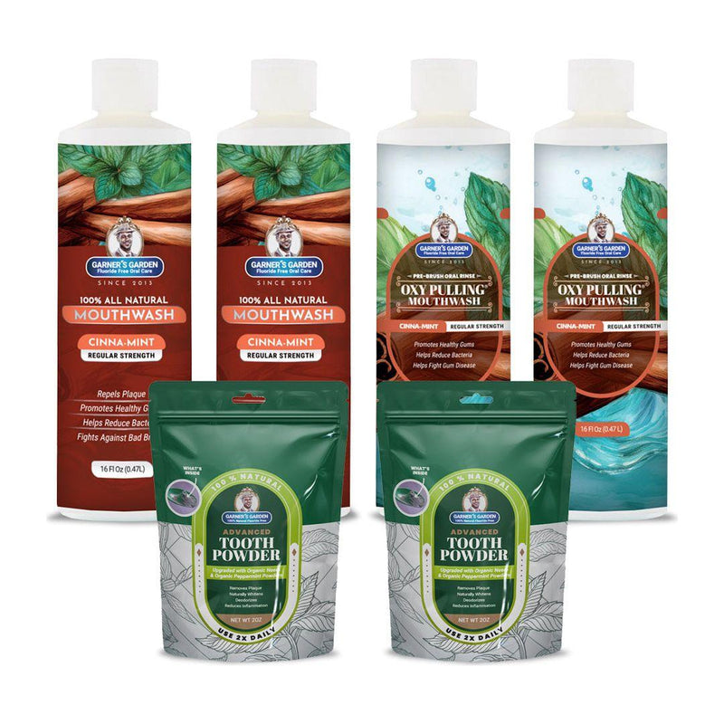 Garner's Garden 2 Pack Oral Care Package | Trio | H2O2 | Fluoride Free Packages