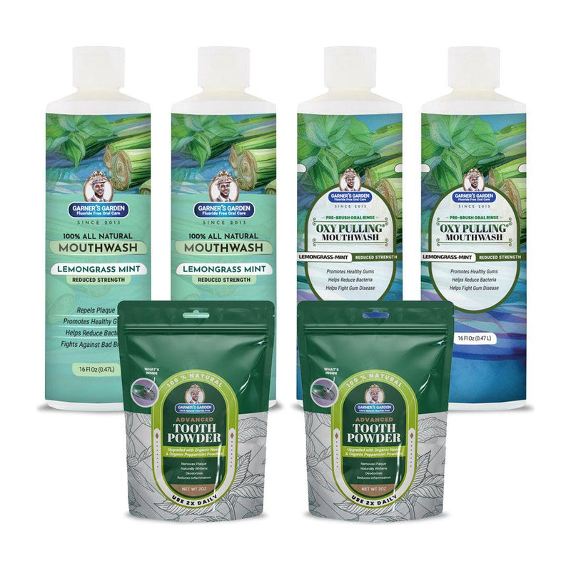 Garner's Garden 2 Pack Oral Care Package | Trio | H2O2 | Fluoride Free Packages