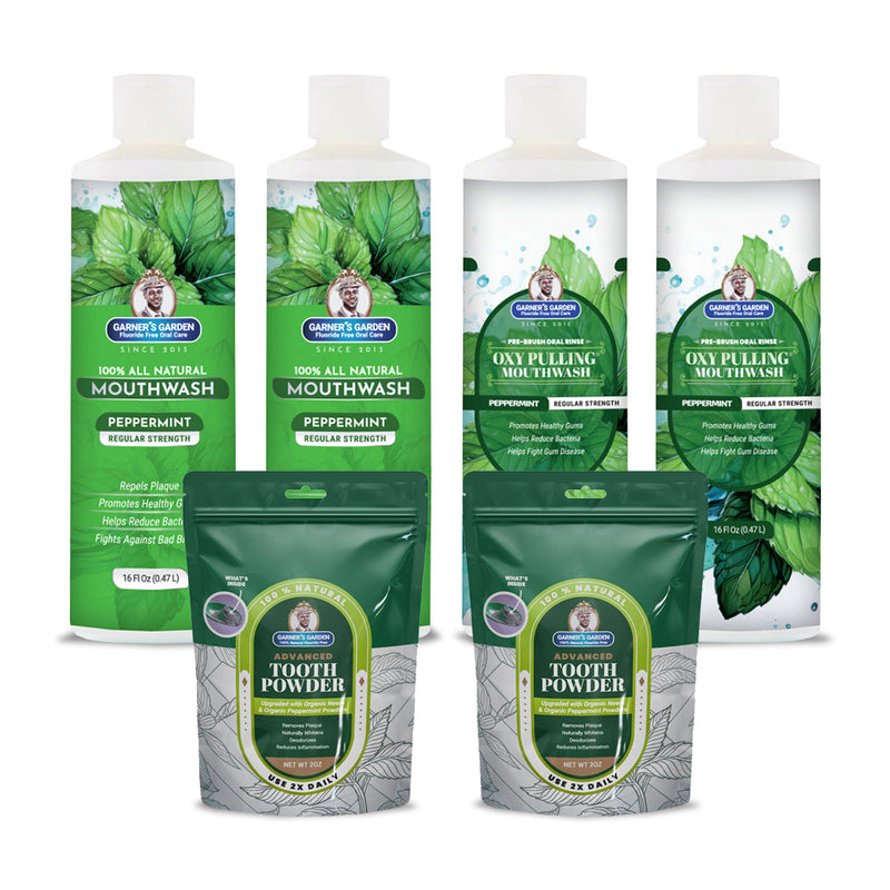 Garner's Garden 2 Pack Oral Care Package | Trio | H2O2 | Fluoride Free Packages